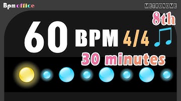 60BPM Metronome │ 4/4 │ 8th │ Wood │ 30min
