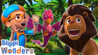 blippis lions and dinosaurs special oh my blippi wonders educational cartoons for kids