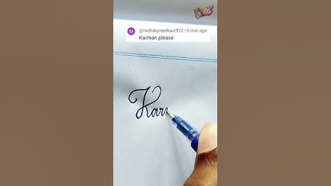 stylish name | Karman | sk cursive art | how to make a stylish name | stylish signature