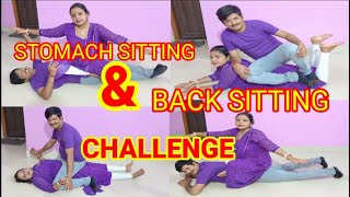 Stomach sitting and Back sitting challenge// funny video// requested video