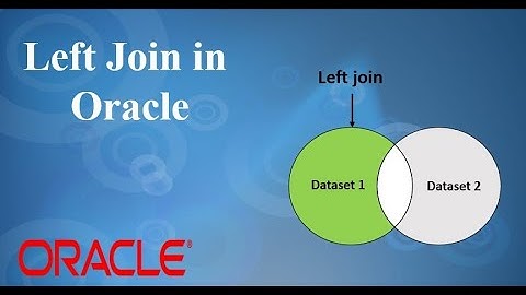 Left Join in oracle