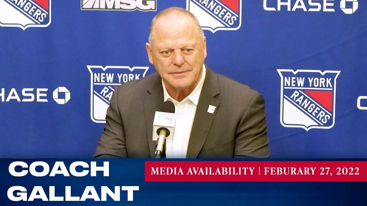 New York Rangers Coach Gallant Pregame Media Availability Feb. 27