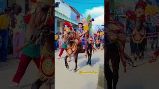 a young mother riding a horse who was dancing