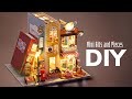 Diy miniature dollhouse  inside and outside of the book satisfying and relaxing