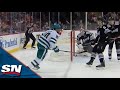 Sharks&#39; Anthony Duclair Breaks Loose And Beats Akira Schmid For His Second Goal Of The Night