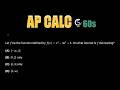 2025 AP Calculus AB MCQ 7 in 60s ⏱️ | Decreasing Intervals