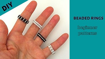 10 mins diy ring. Beading tutorial. How to make rings-very easy patterns