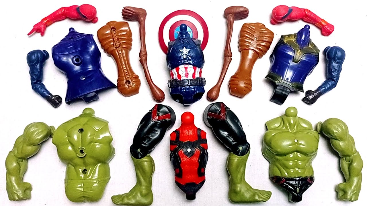 AVENGERS TOYS MARVEL'S HULK SPIDER-MAN THANOS CAPTAIN AMERICA SIREN HEAD SUPERHERO TOYS VIDEO