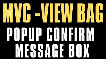 Alert MVC Viewbag POPUP Confirm Message Box With Javascript