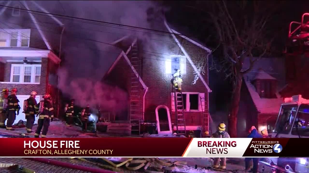 Crews on scene of house fire in Crafton - YouTube