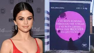 Selena gomez teases amas performance with "wolves" wall art you can
visit irl