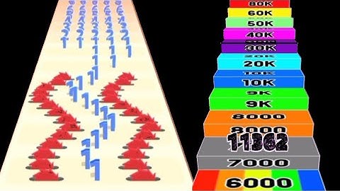 8 Minutes Super Stisfying Math Games - Numbers Run Vs Numbers Run Merge