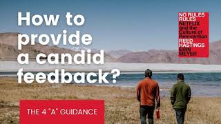 How to provide candid feedback: The 4 “A” guidance