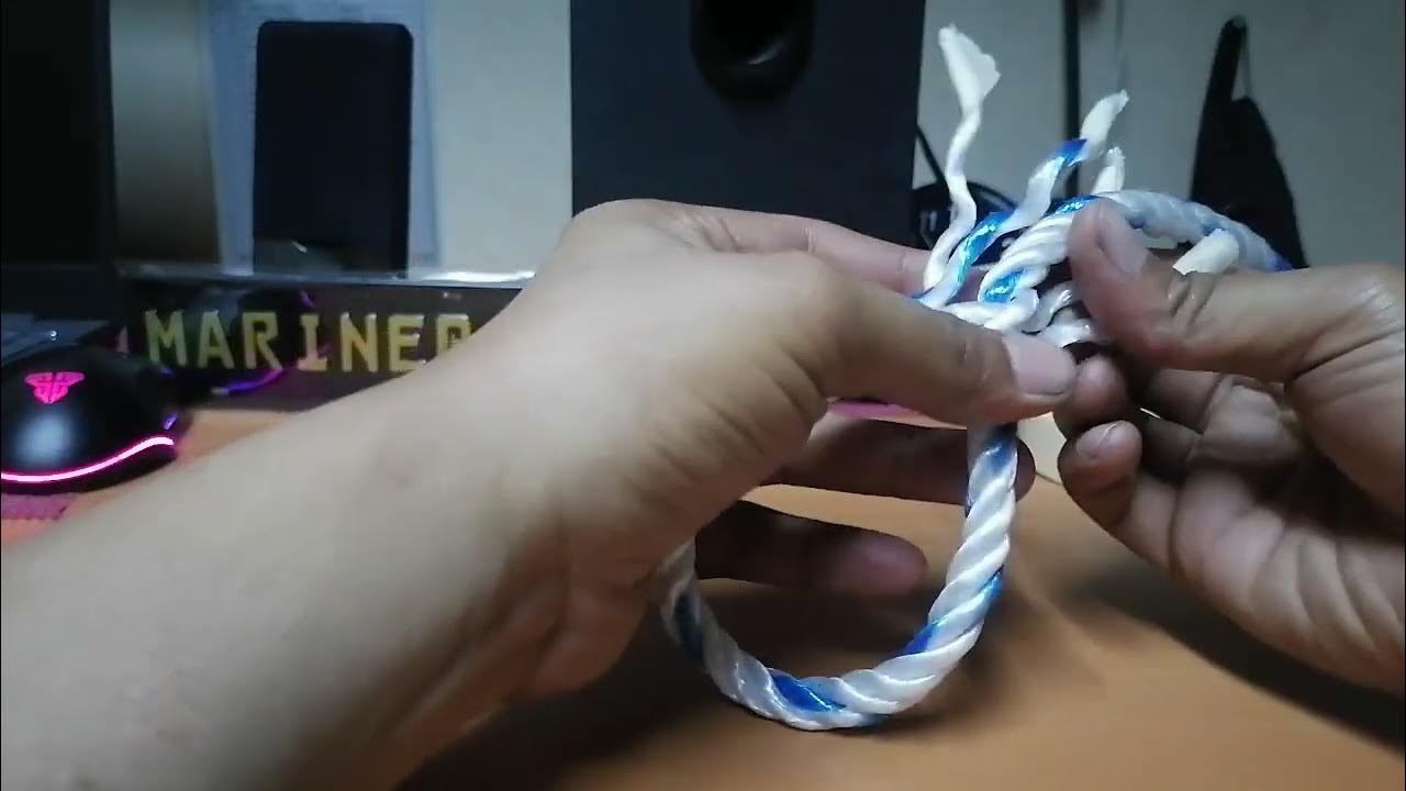 How to make eye splice using 4 strand rope YouTube