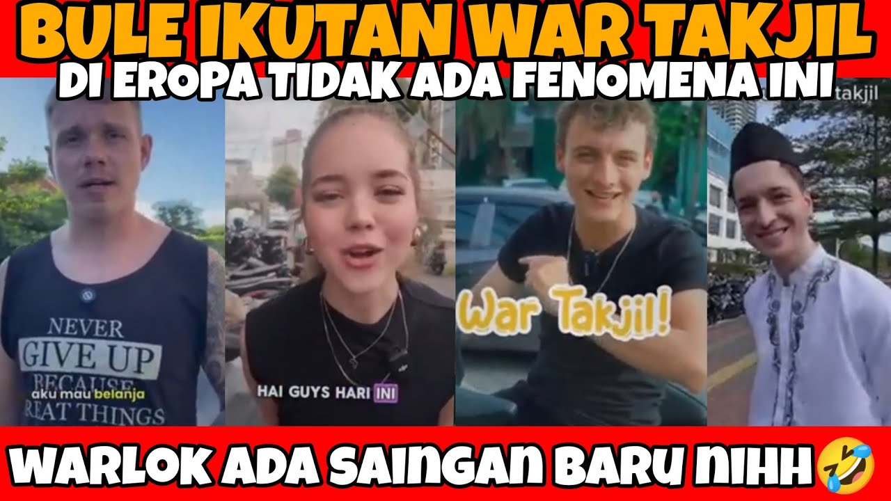 VIRAL ‼️BULE IKUTAN WAR TAKJIL | HAL INI TAK DIJUMPAI DI EROPA | war takjil di INDONESIA jadi viral