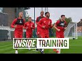 Inside training players take the dreaded lactate test on day one of preseason