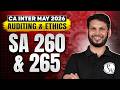 CA Inter Auditing And Ethics: SA 260 &amp; 265 | 10 Most Important SA's | CA Inter May 26 | Ankit Mundra