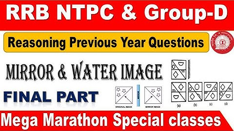 Mirror &Water Images Final part Railway Reasoning previous year Question explanation by SRINIVASMech