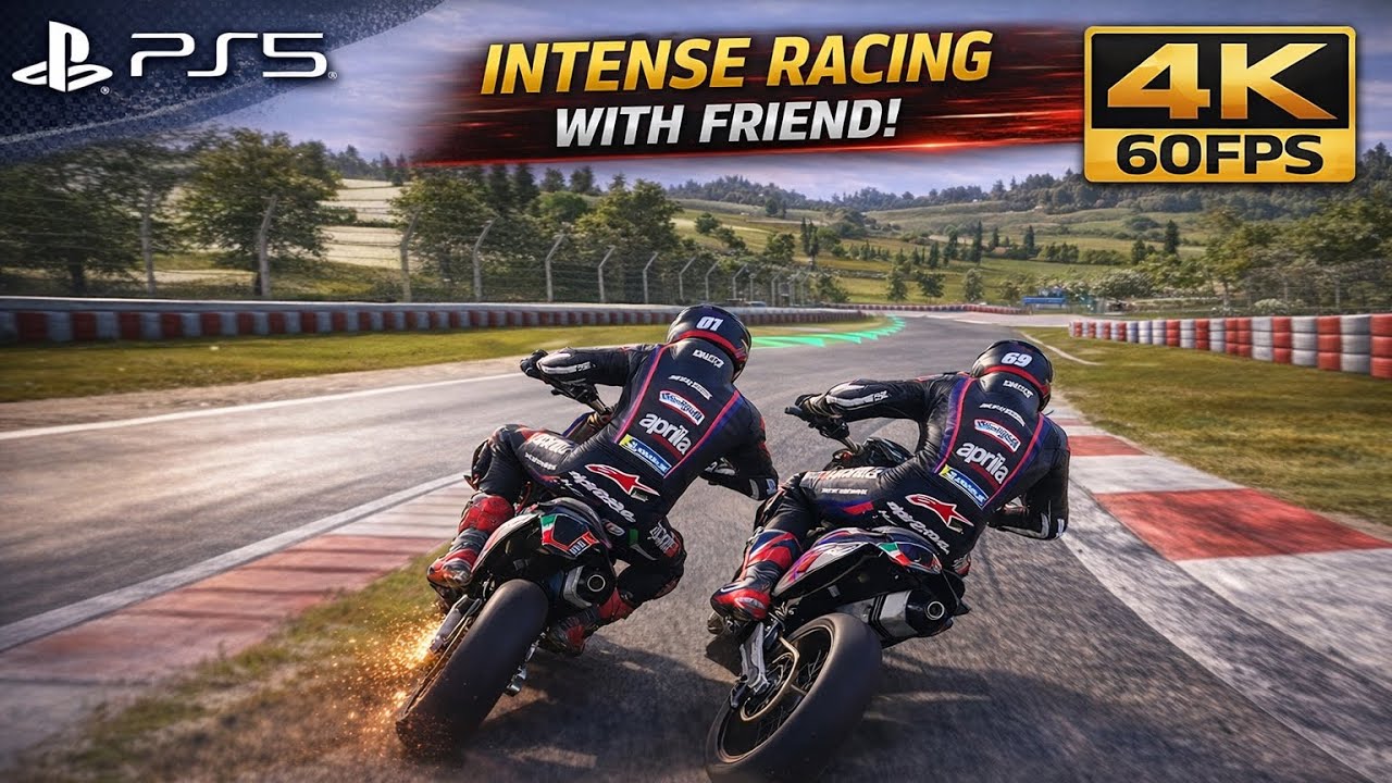MotoGP 25 PS5 4K 60FPS Gameplay | Intense Racing with Friend!”