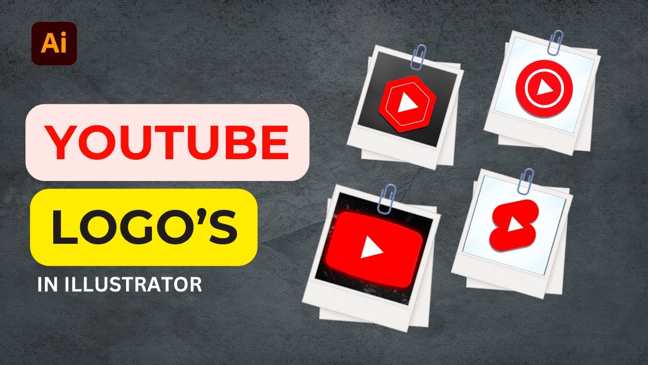How to Draw All YouTube Logos in Adobe Illustrator | Compilation video ...