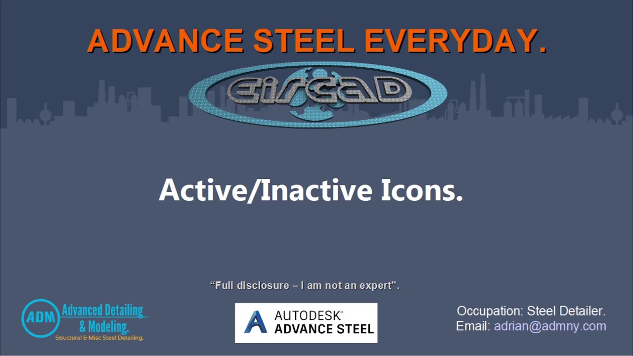 ADVANCE STEEL: Active Inactive Icon. - YouTube