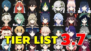 Genshin Impact | TIER LIST 3.7 เมต้าโล่ ฮีล คัมแบค คุณภาพชีวิตที่แท้ทรู