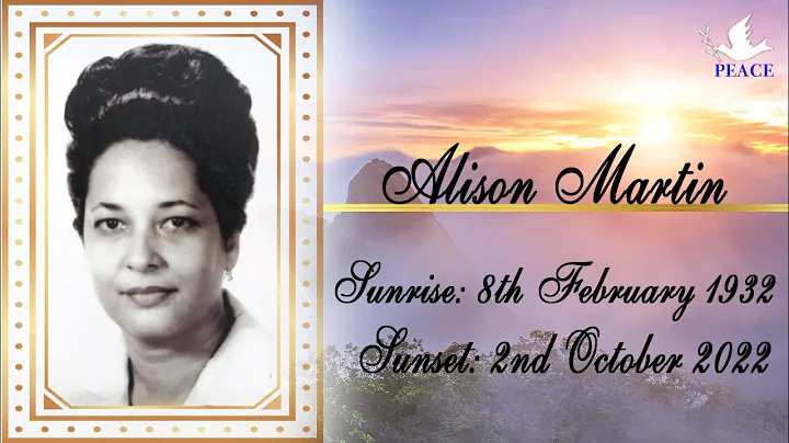 Funeral Tribute Service Of Alison Martin