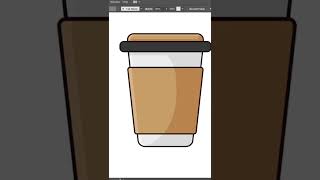 Creat Hot Coffee Vector Art Flat Design in Adobe Illustrator #shorts #vectordesign #coffee