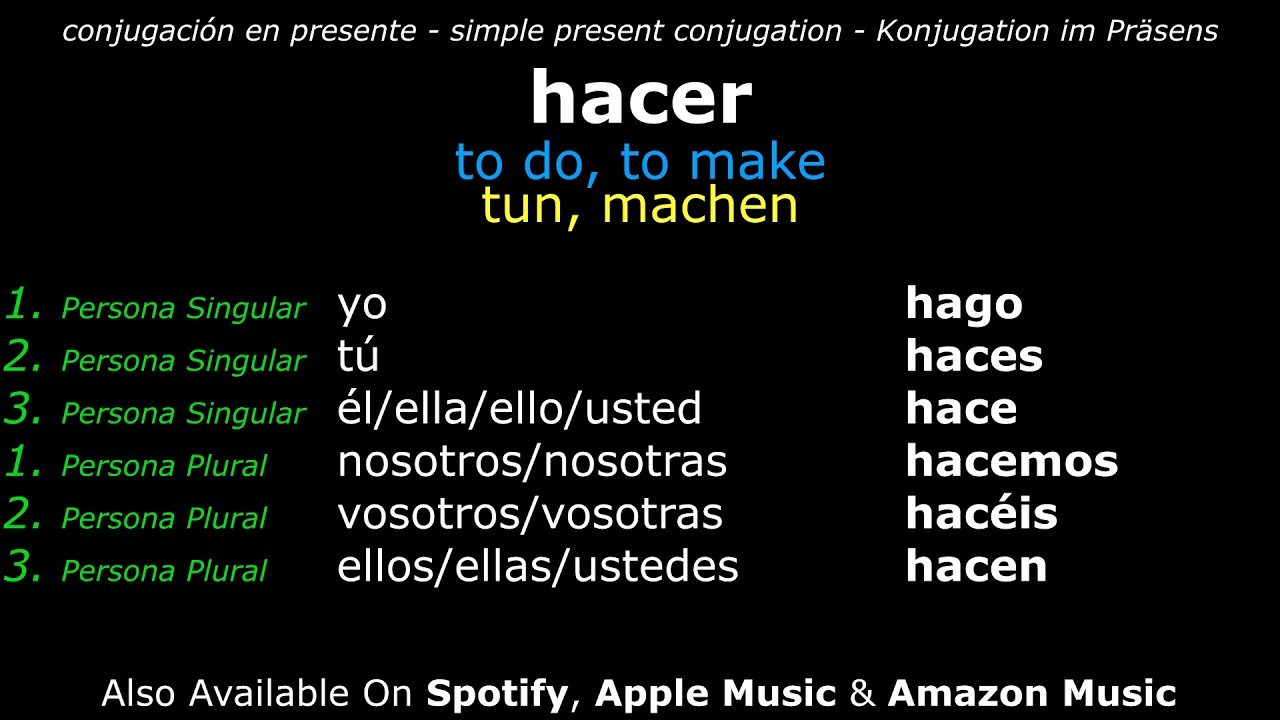 learn-spanish-verbs-hacer-to-do-to-make-simple-present-conjugation-english-spanish-audio