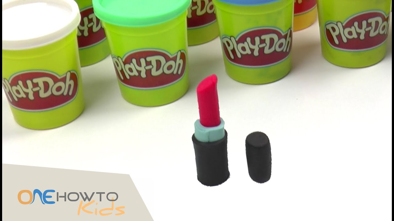 Make a Play Doh Lipstick Clay crafts for Kids YouTube
