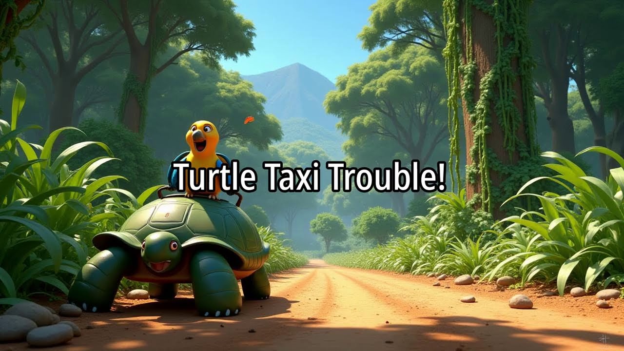 Turtle Taxi Trouble 🐢 | Funny Jungle Adventure for Kids!