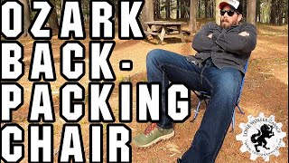 OZARK TRAIL BACKPACKING CHAIR from WALMART with TREKKING POLE RUBBER FOOT MOD! screenshot 4