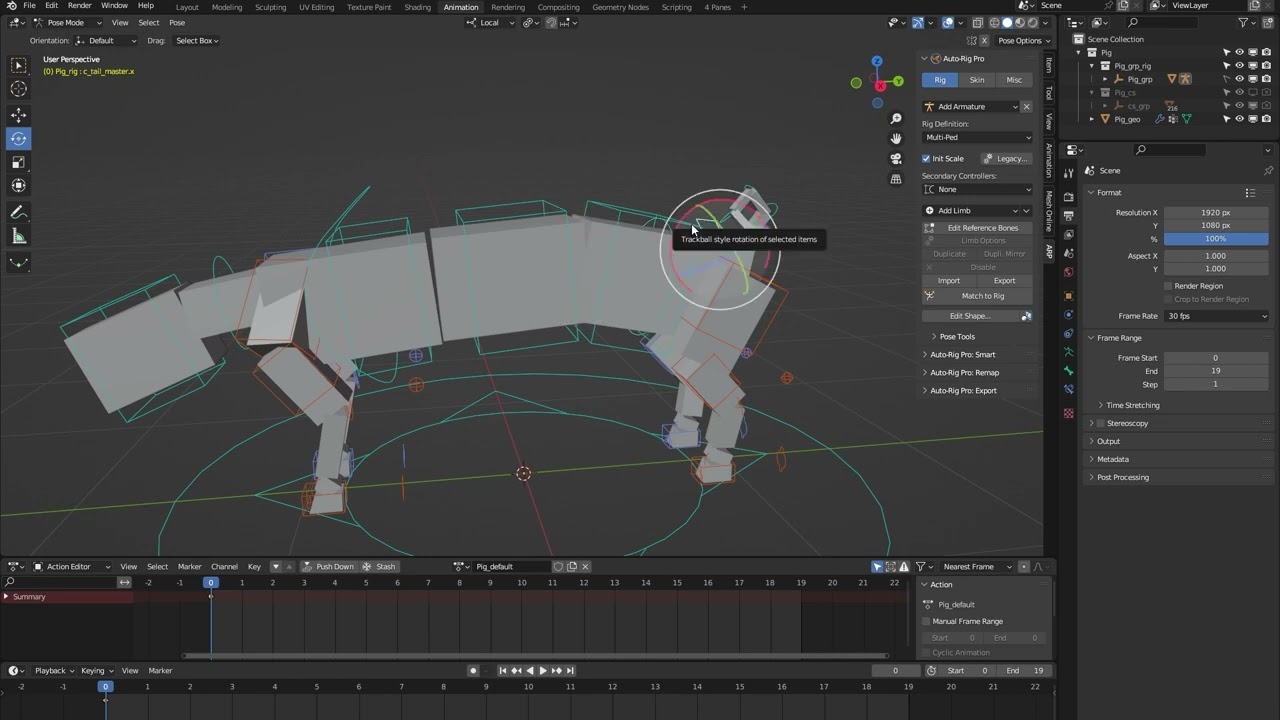 Pig Blender Rig | Auto-Rig Pro: Rig Library