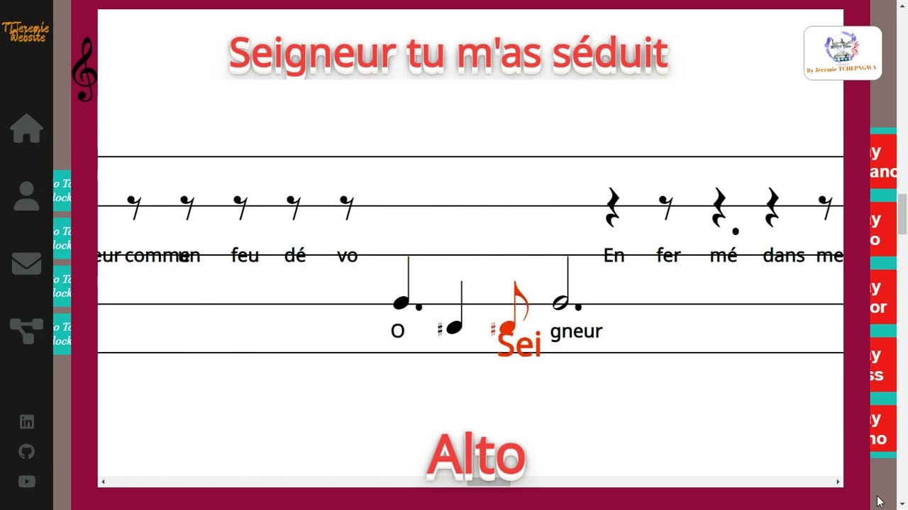 Seigneur tu m'as séduit - JFM - Alto