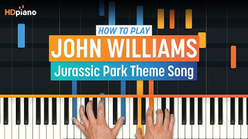How to Play "Jurassic Park Main Theme" Piano Tutorial | HDpiano (John Williams)