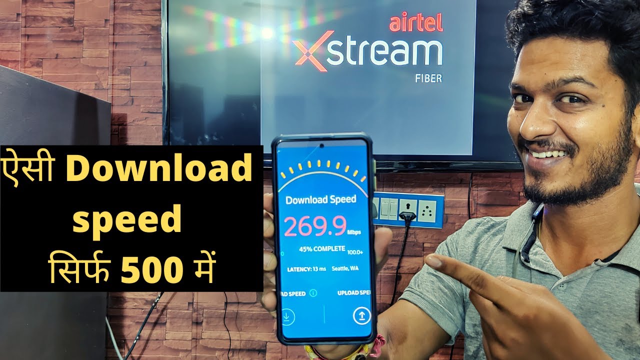 Airtel xstream fiber 499 plan REAL Download Speedtest 🔥