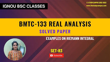 bmtc 133 solved previous questions | examples of riemann integral | R3
