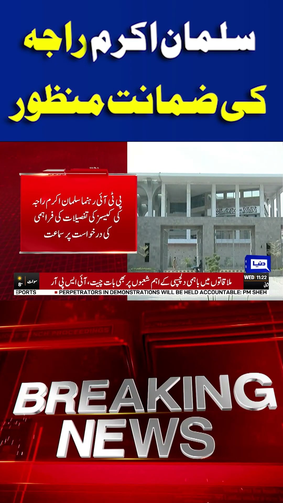 Breaking News | Salman Akram Raja's Bail Granted | Dunya News #shortnews