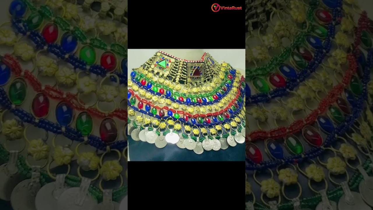 Jewelry Addict's Delight: Multicolor Tribal Boho Statement Choker Necklace Showcase 
