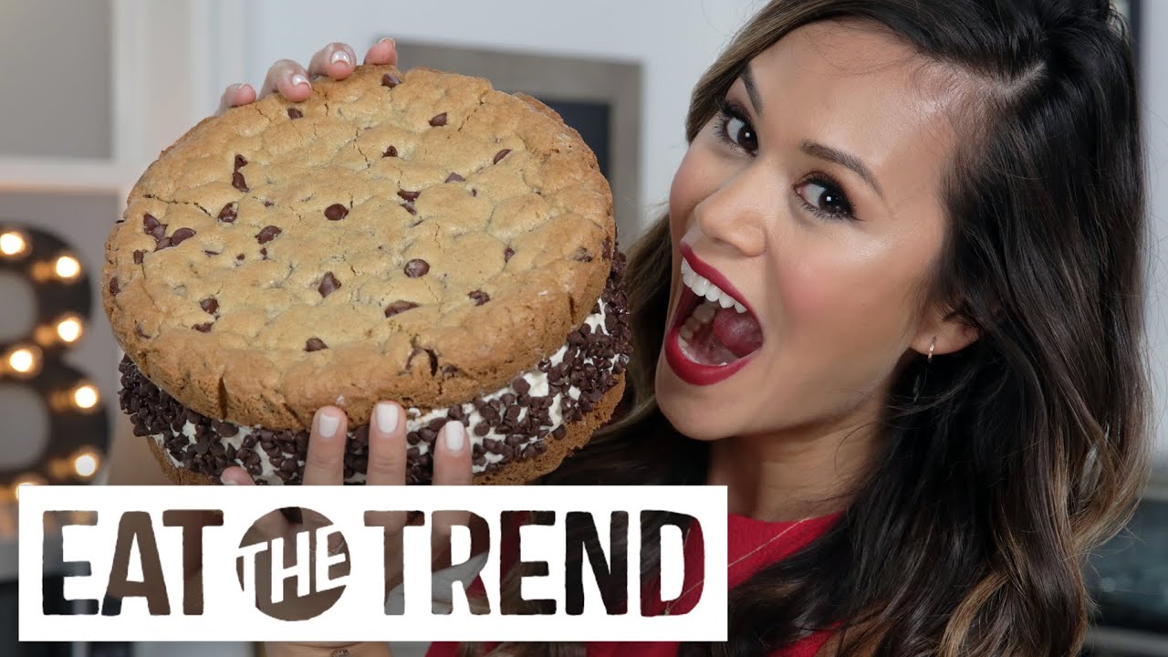 How to Turn Cookie Cake Into a GIANT Ice Cream Sandwich | Eat the Trend | POPSUGAR Food