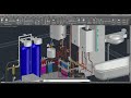 Создание 3D проекта системы отопления, канализации и водопровода частного дома.