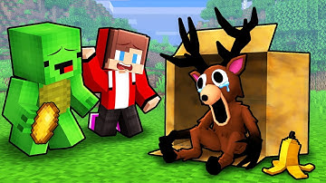Mikey and JJ Adopted 99 Nights in the Forest in Minecraft (Maizen)
