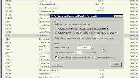 Sage 200 Supplier Payments