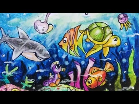  Menggambar  dan Mewarnai Binatang  di  Laut  YouTube