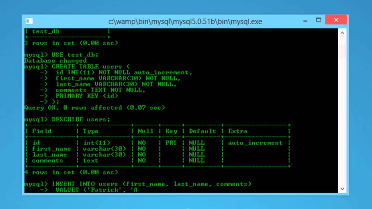 PHP with MySQL Tutorials create database and table Part 1 - YouTube
