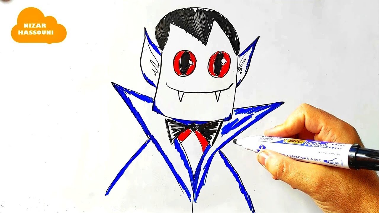 Comment dessiner un vampire qui fait peur - YouTube