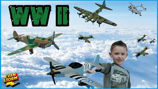 Sky Wings World War II Die Cast Planes Son and Dad Unboxing and Play 2 screenshot 4