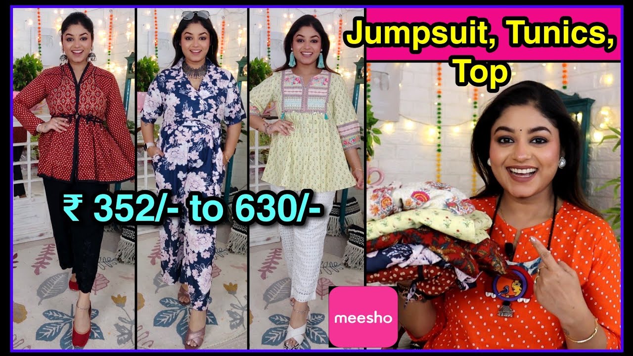 Meesho Haul ₹352/- to 630/-Handwork kurti, Top, Jumpsuit ⭐ Online ...