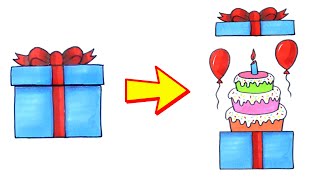 best surprise gift box drawing creative drawing idea