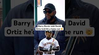 Barry Bonds told David Ortiz he’d hit a home run 🤯 #mlb #baseball #redsox